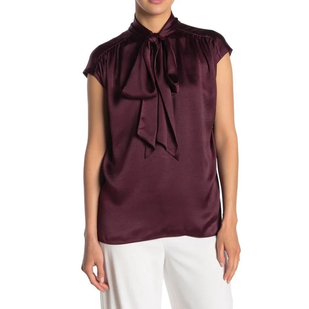 NWT KATE SPADE NEW YORK Satin Neck Tie Top, Medium